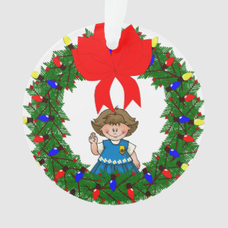 Gänseblümchen-brünetter KieferWreath mit Bogen Ornament