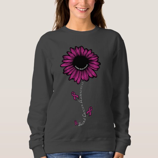 Gänseblümchen-… Brustkrebs Sweatshirt (Vorderseite)