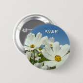 Gänseblümchen Button LÄCHELN! Button Valentinstag (Vorne & Hinten)