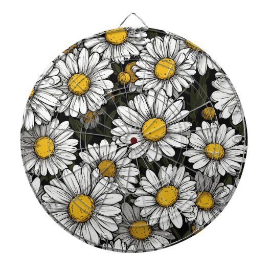 Gänseblümchen Comic Style Dartscheibe (vorne)