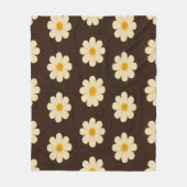 Gänseblümchen Creme- und Gelb-Design Fleecedecke (Vorderseite)