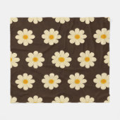 Gänseblümchen Creme- und Gelb-Design Fleecedecke (Vorderseite (Horizontal))
