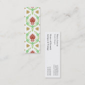 Gänseblümchen-Damast, GARTEN-FARBEN Mini Visitenkarte (Vorne/Hinten)