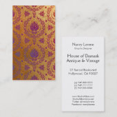 Gänseblümchen-Damast, gebürstetes Metall im Visitenkarte (Vorne/Hinten)