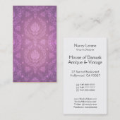 Gänseblümchen-Damast, gespenstisch in den Schatten Visitenkarte (Vorne/Hinten)