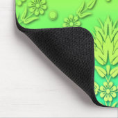 Gänseblümchen-Damast, SCHALTER OBEN Mousepad (Ecke)