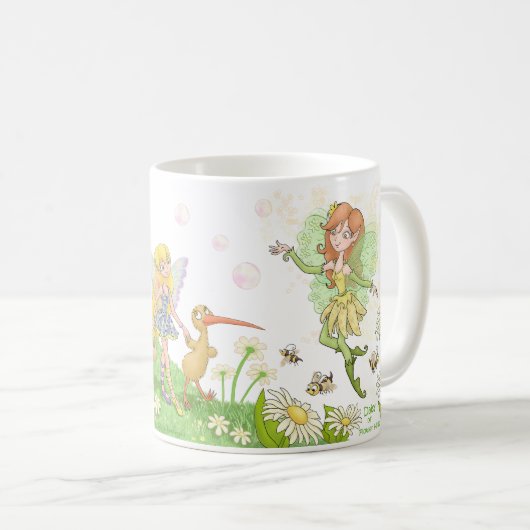 Gänseblümchen der Blumen-Hügel Kaffeetasse (VorderseiteRechts)