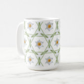 Gänseblümchen-Design - Geometrische Gänseblümchen- Kaffeetasse (Vorderseite Links)