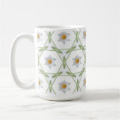 Gänseblümchen-Design - Geometrische Gänseblümchen- Kaffeetasse (Links)