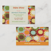 Gänseblümchen Dissy - Orange - Visitenkarte (Vorne/Hinten)