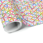 Gänseblümchen ein Tagessteppdecken-gemustertes Geschenkpapier (Rolleneckpunkt)