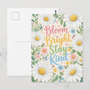 Gänseblümchen: Erblühe hell, bleibe freundlich Postkarte
