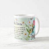 Gänseblümchen, Gänseblümchen, geben mich, den die Kaffeetasse (VorderseiteRechts)