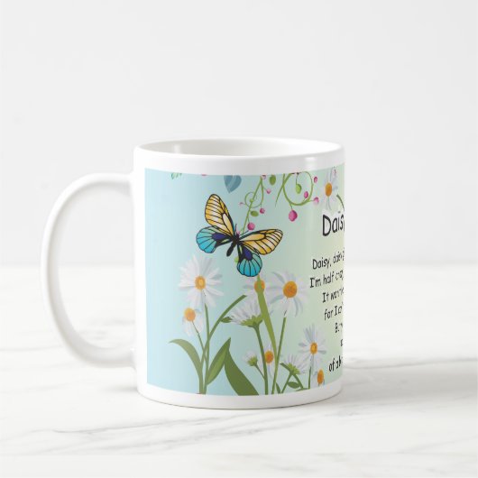 Gänseblümchen, Gänseblümchen, geben mich, den die Kaffeetasse (Links)