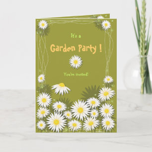 Gänseblümchen-Garten-Geburtstags-Party Einladung