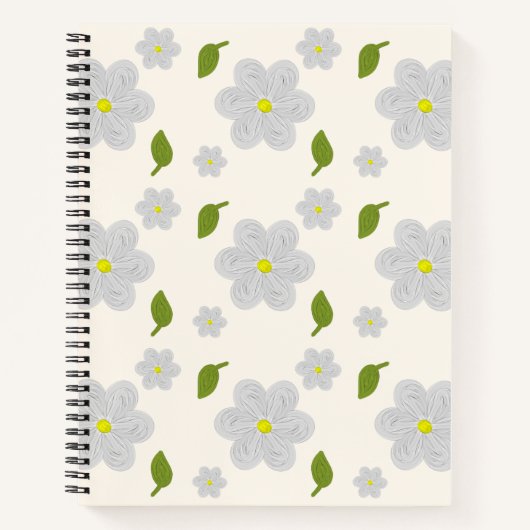 Gänseblümchen-Garten-Notizbuch Notizblock (Vorderseite)