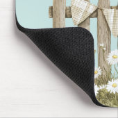 Gänseblümchen-Garten-Zaun Mousepad (Ecke)