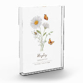 Gänseblümchen-Geburtsmonatsblume Fotoblock (Links)
