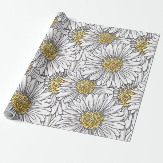 Gänseblümchen Geschenkpapier (Ungerollt)