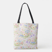 Gänseblümchen, Glockenblume & Blaue Blüten Botanik Tasche (Rückseite)