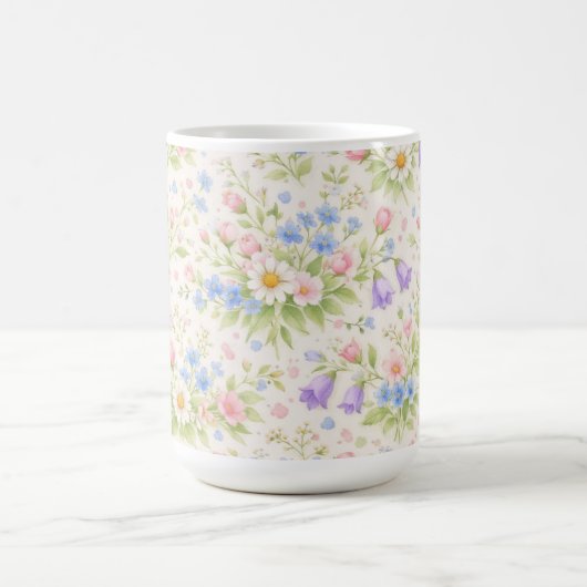 Gänseblümchen, Glockenblume & Blaues Blümchen Bota Kaffeetasse (Mittel)