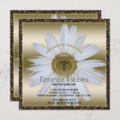 Gänseblümchen-Gold des Einladung (Vorne/Hinten)