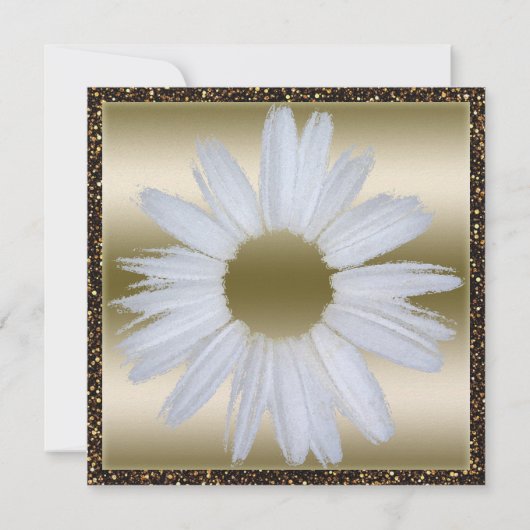 Gänseblümchen-Gold des Einladung (Rückseite)