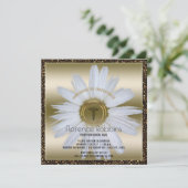 Gänseblümchen-Gold des Einladung (Stehend Vorderseite)