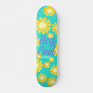 Gänseblümchen Grün Türkis Skateboard