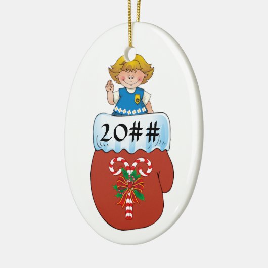 Gänseblümchen-Handschuh-Blondine Keramikornament (Links)