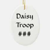 Gänseblümchen-Handschuh-Blondine Keramikornament (Hinten)