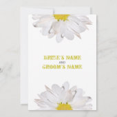 Gänseblümchen-Hochzeits-Einladung - von den Eltern Einladung (Rückseite)