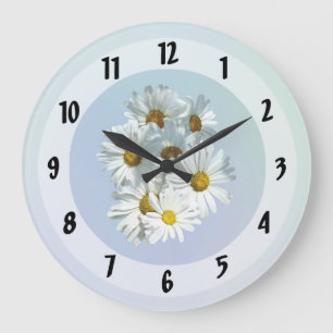 Gänseblümchen im Sonnenschein II Große Wanduhr