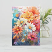 Gänseblümchen in Aquarell (Stehend Vorderseite)