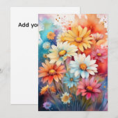 Gänseblümchen in Aquarell (Vorne/Hinten)