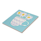 Gänseblümchen in Keramikvase Wasserfarbe Keramikfl Fliese (Seite)