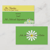 Gänseblümchen-Karten - Lehrer-Visitenkarten Visitenkarte (Vorne/Hinten)