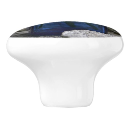 Gänseblümchen-Keramik-Griff Keramikknauf (Seitenansicht)