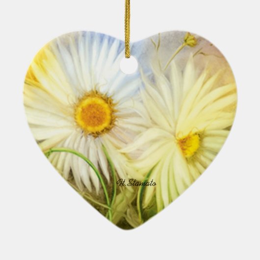 Gänseblümchen Keramik Ornament (Hinten)