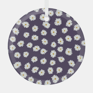 Gänseblümchen: kleines, nahtloses Muster. Ornament Aus Glas