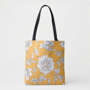 Gänseblümchen-Köpfe: Sommerliche Blumenlinie. Tasche