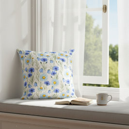 Gänseblümchen Kornblume Glockenblume Florales Bota Kissen