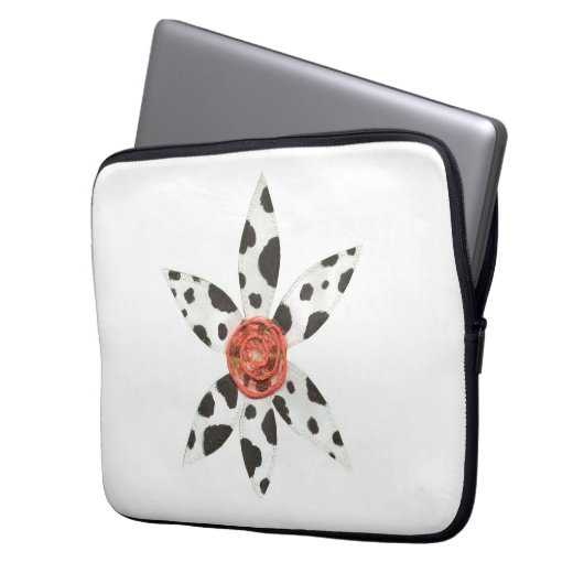 Gänseblümchen-Kuh 13 Zoll-Laptop-Hülse Laptopschutzhülle (Vorderseite Links)