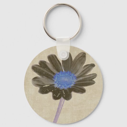 Gänseblümchen-Kunst Keychain Schlüsselanhänger (Vorderseite)