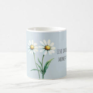 Gänseblümchen leben im Moment Kaffeetasse