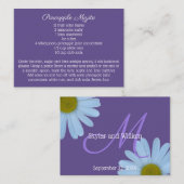 Gänseblümchen-lila Begleitkarte (Vorne/Hinten)