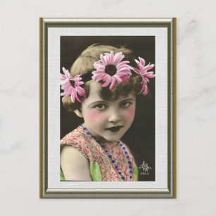 Gänseblümchen Mädchen Postkarte