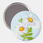 Gänseblümchen-Magnet Magnet (Vorderseite/Rückseite)