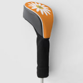 Gänseblümchen mit Anfangsbuchstabe Orange Golf Headcover (angewinkelt)