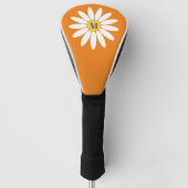 Gänseblümchen mit Anfangsbuchstabe Orange Golf Headcover (Vorderseite)